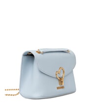LOVE MOSCHINO HEART TURNLOCK Sac bandouli&egrave;re convertible bleu clair - Sacs pour Femme - 2