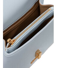 LOVE MOSCHINO HEART TURNLOCK Sac bandouli&egrave;re convertible bleu clair - Sacs pour Femme - 4