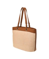 LOVE MOSCHINO STRAW CHIC sac bandouli&egrave;re cuir naturel - Sacs pour Femme - 2
