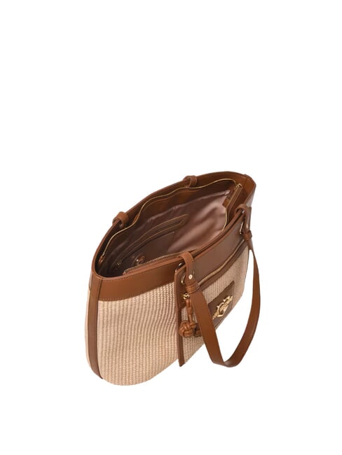 STRAW CHIC sac bandouli&egrave;re cuir naturel - Sacs pour Femme