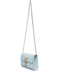 LOVE MOSCHINO HEART TURNLOCK Petit sac bandouli&egrave;re bleu clair - Sacs pour Femme - 3