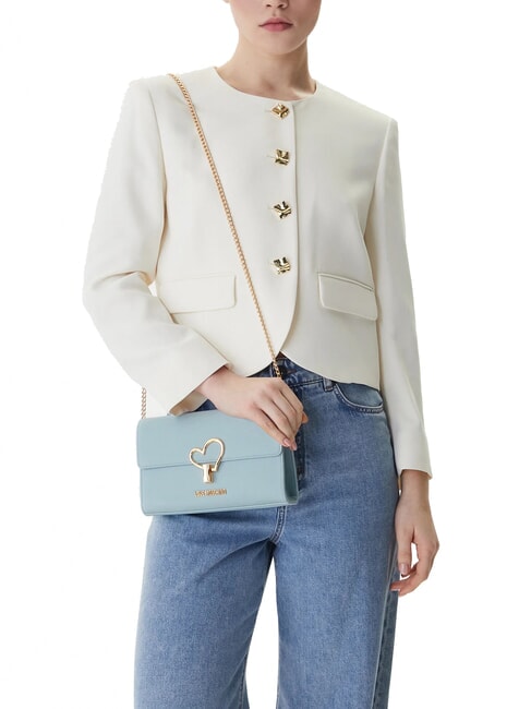 HEART TURNLOCK Petit sac bandouli&egrave;re bleu clair - Sacs pour Femme