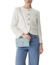 LOVE MOSCHINO HEART TURNLOCK Petit sac bandouli&egrave;re bleu clair - Sacs pour Femme - 5