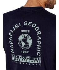 NAPAPIJRI S-DATI T-shirt en coton blu marine - T-shirt - 4