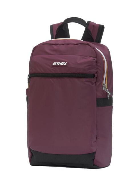 MID LAON Sac &agrave; dos en nylon d&eacute;perlant vin violet mauve - Sacs &agrave; dos pour l'&Eacute;cole & les Loisirs
