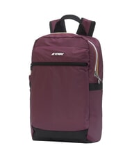 KWAY MID LAON Sac &agrave; dos en nylon d&eacute;perlant vin violet mauve - Sacs &agrave; dos pour l'&Eacute;cole & les Loisirs - 2