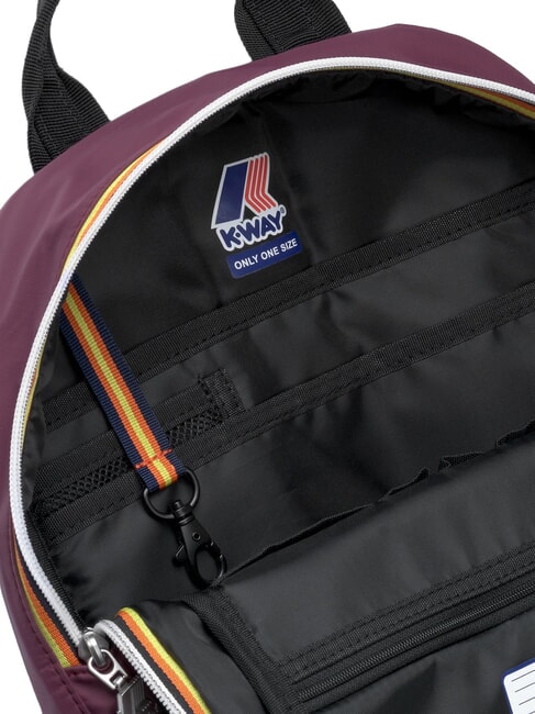 MID LAON Sac &agrave; dos en nylon d&eacute;perlant vin violet mauve - Sacs &agrave; dos pour l'&Eacute;cole & les Loisirs