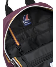 KWAY MID LAON Sac &agrave; dos en nylon d&eacute;perlant vin violet mauve - Sacs &agrave; dos pour l'&Eacute;cole & les Loisirs - 3