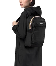 KWAY MID LAON Sac &agrave; dos en nylon d&eacute;perlant noir aussi - Sacs &agrave; dos pour l'&Eacute;cole & les Loisirs - 4