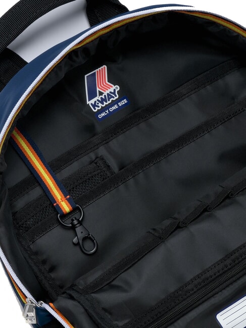 MID LAON Sac &agrave; dos en nylon d&eacute;perlant insigne bleu - Sacs &agrave; dos pour l'&Eacute;cole & les Loisirs