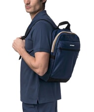 KWAY MID LAON Sac &agrave; dos en nylon d&eacute;perlant insigne bleu - Sacs &agrave; dos pour l'&Eacute;cole & les Loisirs - 4