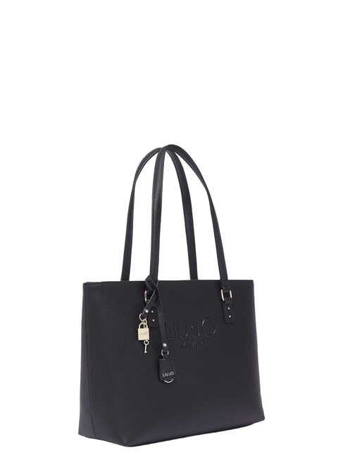 HALONA Grand sac fourre-tout avec breloque NOIR - Sacs pour Femme