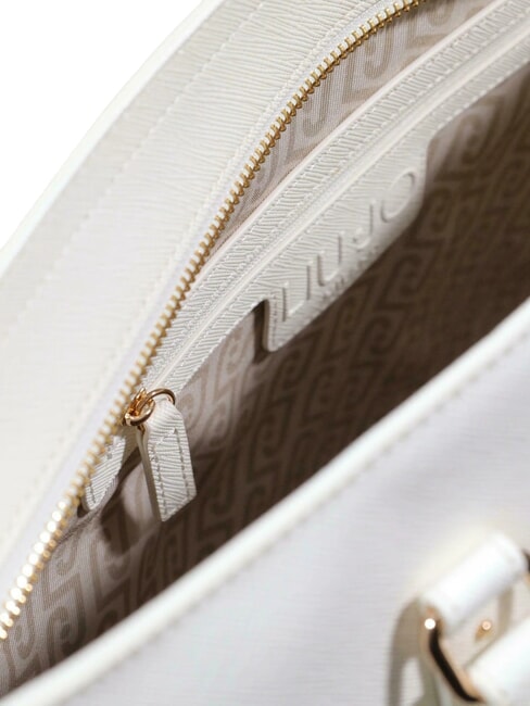 HALONA Grand sac fourre-tout avec breloque cr&egrave;me - Sacs pour Femme