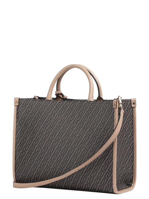 RIDHI Sac &agrave; main avec bandouli&egrave;re brun fonc&eacute;/poudre fonc&eacute;e - Sacs pour Femme