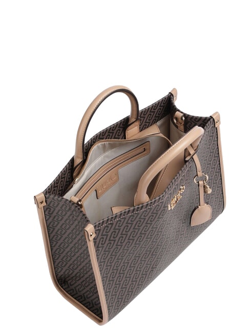 RIDHI Sac &agrave; main avec bandouli&egrave;re brun fonc&eacute;/poudre fonc&eacute;e - Sacs pour Femme