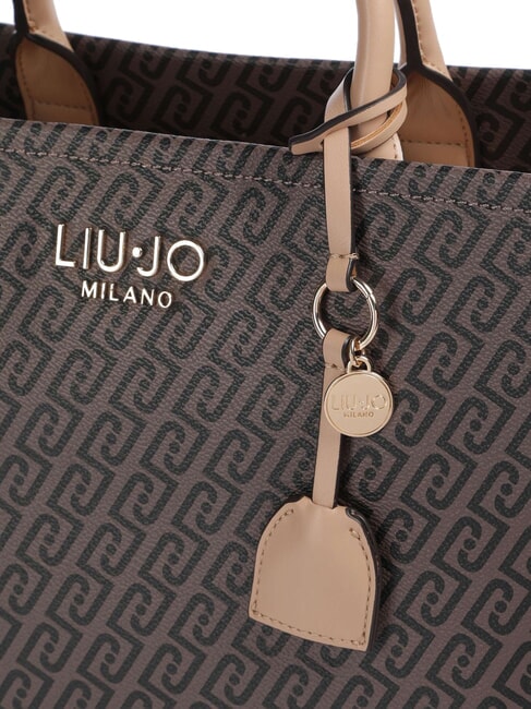 RIDHI Sac &agrave; main avec bandouli&egrave;re brun fonc&eacute;/poudre fonc&eacute;e - Sacs pour Femme