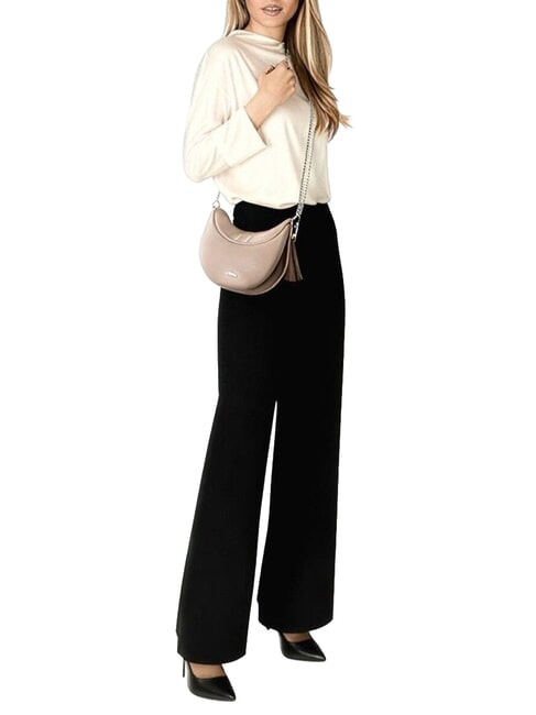 CIRRY Sac bandouli&egrave;re moyen avec breloque moka - Sacs pour Femme