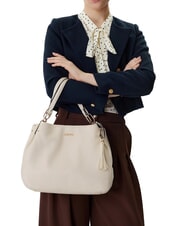 LIUJO CIRRY Sac bandouli&egrave;re &agrave; double poign&eacute;e cr&egrave;me - Sacs pour Femme - 2