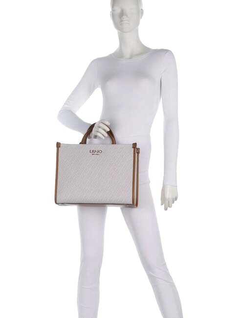 RIDHI Sac &agrave; main avec bandouli&egrave;re s&eacute;quoia naturel/rouge - Sacs pour Femme