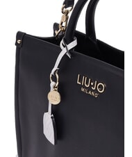 LIUJO RIDHI Sac &agrave; main moyen avec breloque NOIR - Sacs pour Femme - 4