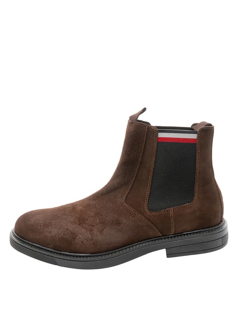 HILFIGER OUTDOOR bottines en daim brun - Chaussures Homme