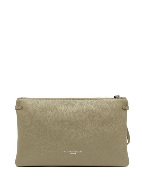 HERMY Sac enveloppe en cuir avec bandouli&egrave;re saule - Sacs pour Femme