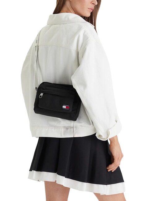 TJ ESS DAILY Mini sac bandouli&egrave;re le noir - Sacs pour Femme