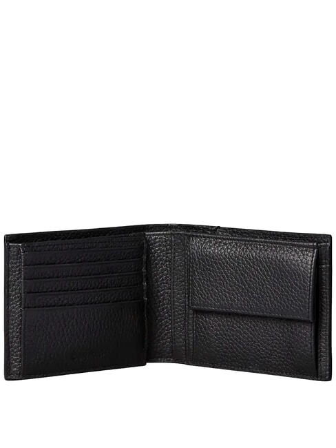FOIL EMBOSSED portefeuille en cuir sur noir - Portefeuilles Homme