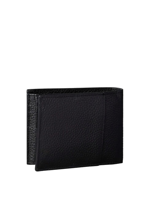 FOIL EMBOSSED portefeuille en cuir sur noir - Portefeuilles Homme