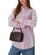 CALVIN KLEIN COATED EMBLEM Mini sac bandouli&egrave;re aop noir - Sacs pour Femme - 2