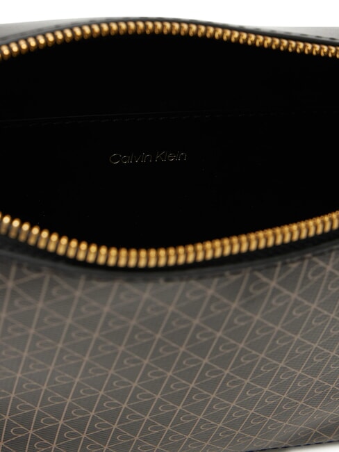 COATED EMBLEM Mini sac bandouli&egrave;re aop noir - Sacs pour Femme