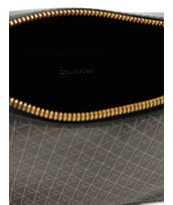 CALVIN KLEIN COATED EMBLEM Mini sac bandouli&egrave;re aop noir - Sacs pour Femme - 5