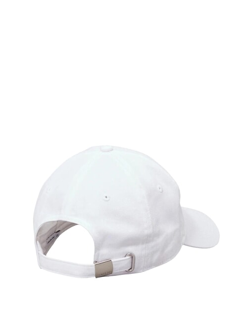 CKJ MONO LOGO Casquette &agrave; visi&egrave;re ck blanc - Bonnets