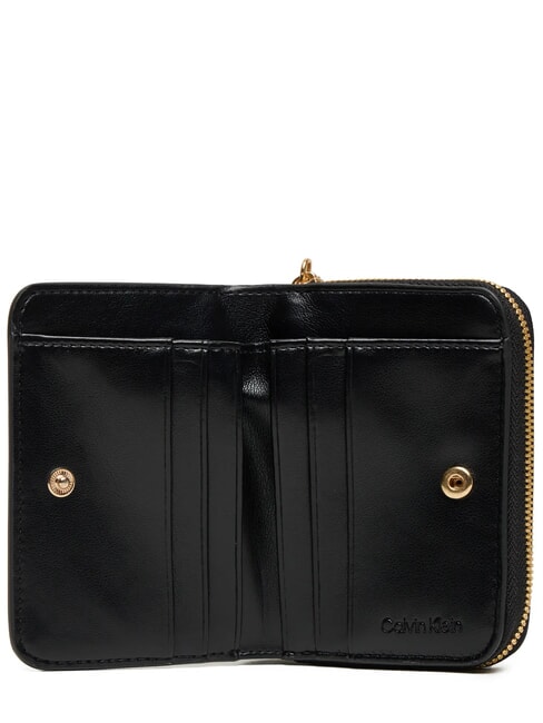 HARDWARE MONOGRAM portefeuille en cuir sur noir - Portefeuilles Femme