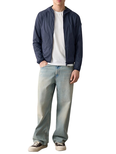 ORIGINALS REPUNK Coupe-vent r&eacute;versible bleu marine botanique - Doudounes homme