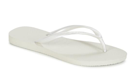 Tongs HAVAINAS SLIM blanc - Chaussures Femme