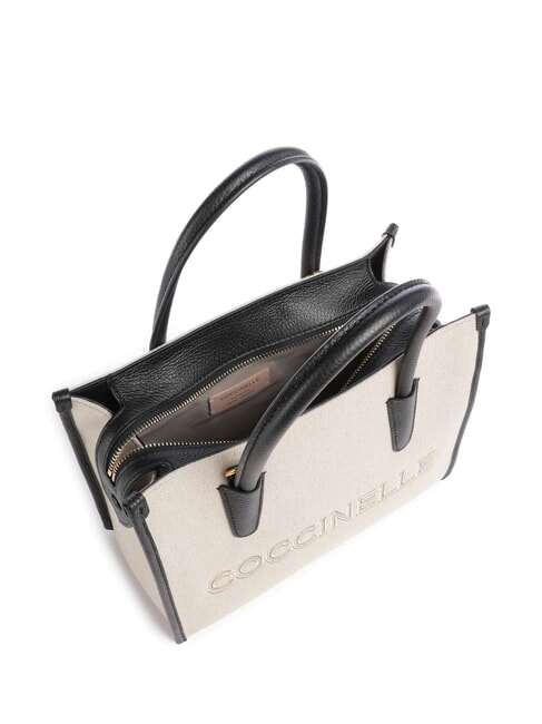 MYRTHA26 CANVAS Sac &agrave; main avec bandouli&egrave;re naturel / noir - Sacs pour Femme