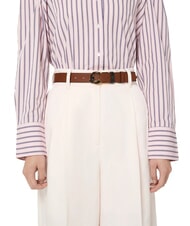 COCCINELLE C-ME MARBLE  ceinture en cuir noir/cognac - Ceintures - 3