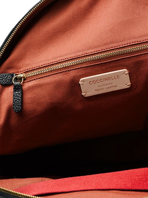 NORY Sac &agrave; dos en cuir Noir - Sacs pour Femme