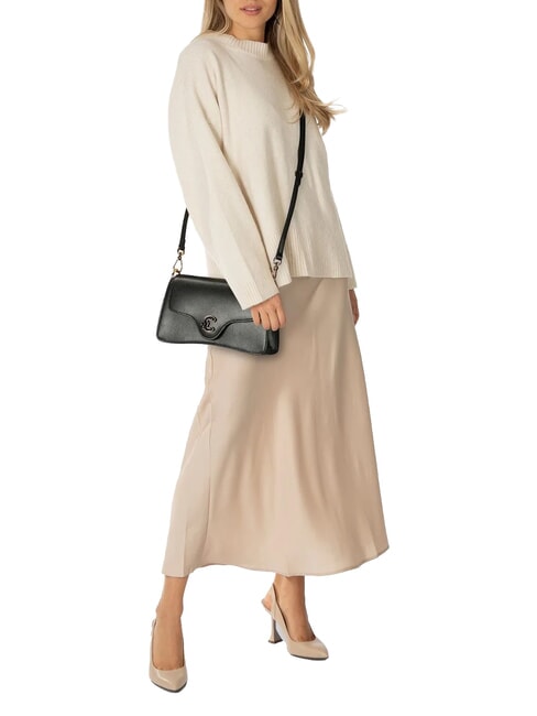 C-ME CALF&MARB Mini sac bandouli&egrave;re Noir - Sacs pour Femme