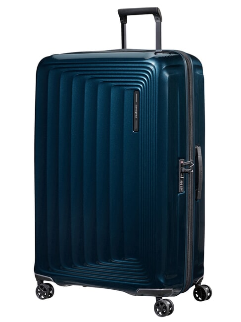 NUON Chariot extra large et extensible bleu fonc&eacute; m&eacute;tallique - Valises Rigides