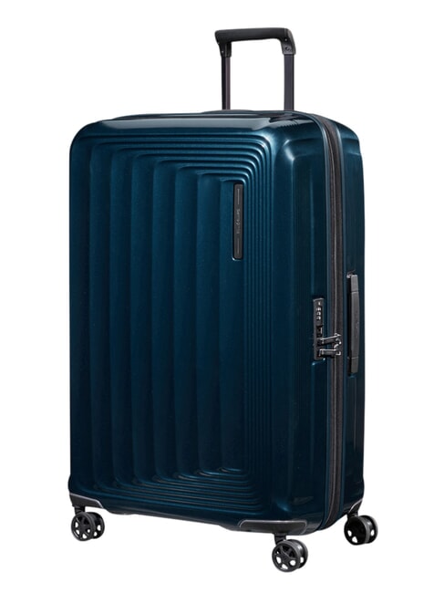 NUON Grand chariot extensible bleu fonc&eacute; m&eacute;tallique - Valises Rigides
