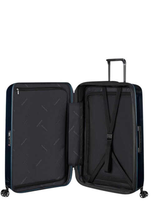 NUON Grand chariot extensible bleu fonc&eacute; m&eacute;tallique - Valises Rigides