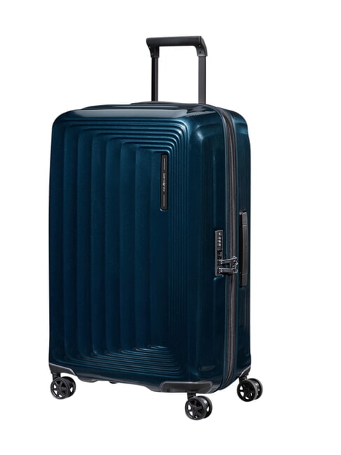 NUON Chariot extensible moyen bleu fonc&eacute; m&eacute;tallique - Valises Rigides