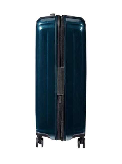 NUON Chariot extensible moyen bleu fonc&eacute; m&eacute;tallique - Valises Rigides