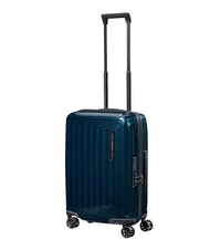 SAMSONITE NUON Valise &agrave; roulettes extensible pour bagages &agrave; main bleu fonc&eacute; m&eacute;tallique - Valises cabine - 4