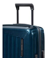 SAMSONITE NUON Valise &agrave; roulettes extensible pour bagages &agrave; main bleu fonc&eacute; m&eacute;tallique - Valises cabine - 7