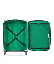 BENETTON COLOR BLOCK Grand chariot extensible lavande - Valises Semi-rigides - 2