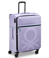 BENETTON COLOR BLOCK Grand chariot extensible lavande - Valises Semi-rigides - 3
