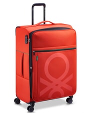 BENETTON By DELSEY COLOR BLOCK Grand chariot extensible ROUGE - Valises Semi-rigides - 3